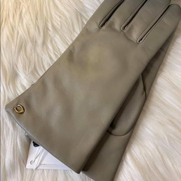 Coach Accessories - 76014 - Coach Sculpted Signature Leather Tech Gloves